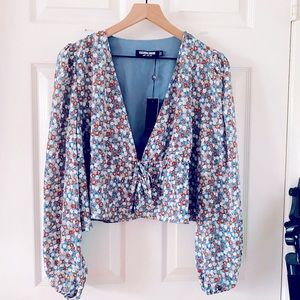 ASOS Tie Peasant Blouse